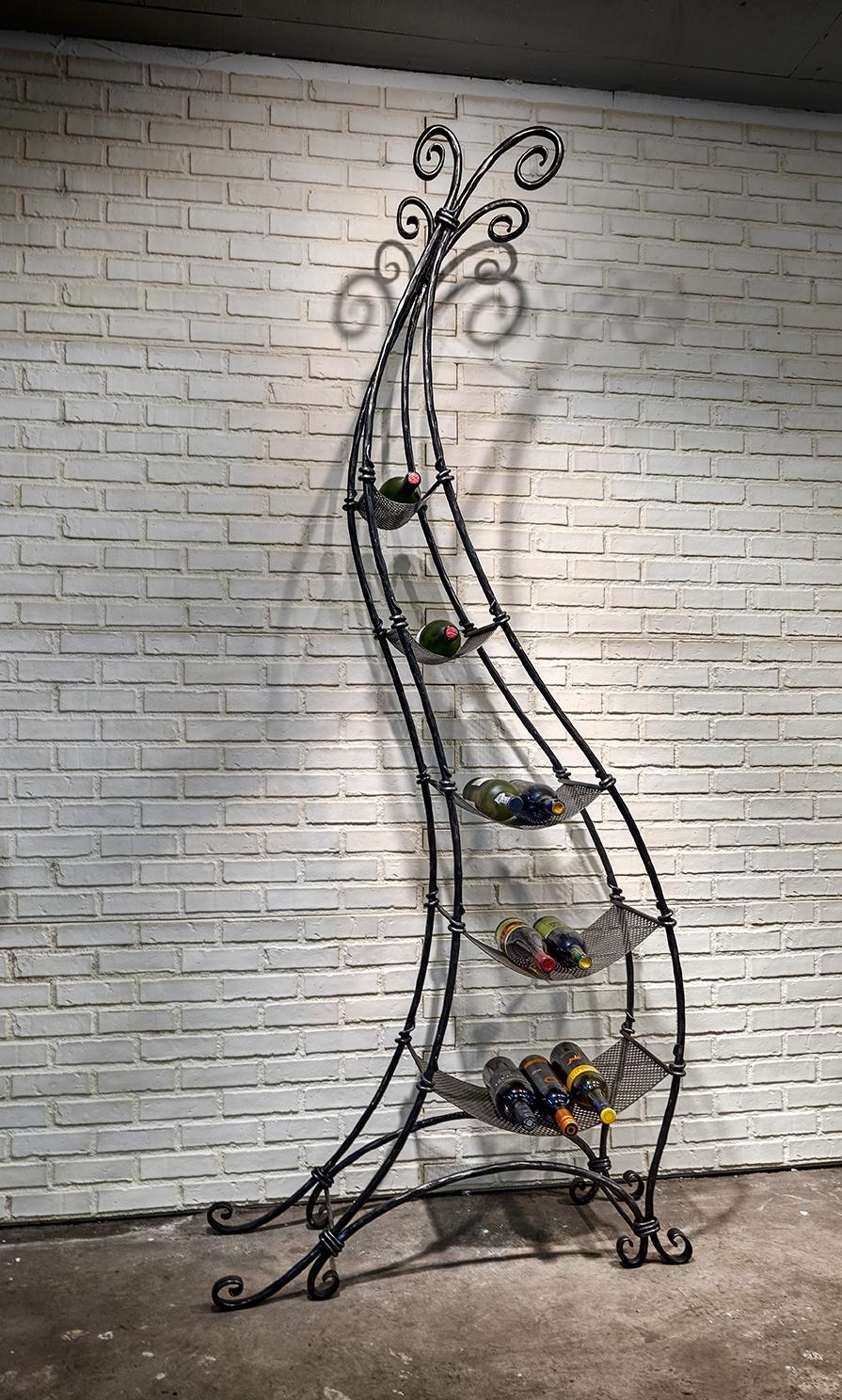 Tall Wrought Iron Wine Rack